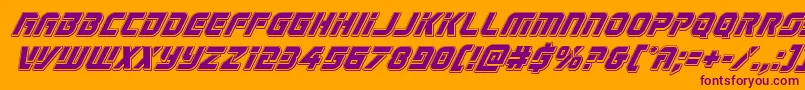 Legiosabinapunchital Font – Purple Fonts on Orange Background