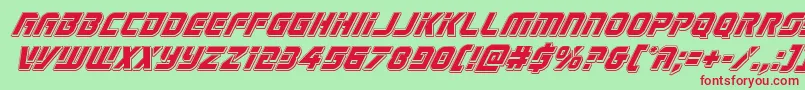 Legiosabinapunchital Font – Red Fonts on Green Background