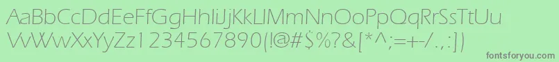 フォントErielit0 – 緑の背景に灰色の文字