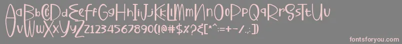 BuharyRegular Font – Pink Fonts on Gray Background