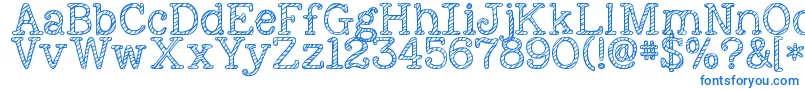 Kgnexttomesketched Font – Blue Fonts on White Background