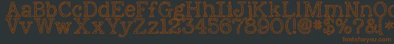 Kgnexttomesketched-Schriftart – Braune Schriften auf schwarzem Hintergrund