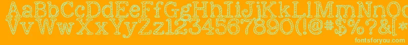 Kgnexttomesketched Font – Green Fonts on Orange Background