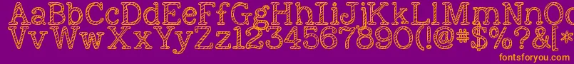 Kgnexttomesketched Font – Orange Fonts on Purple Background