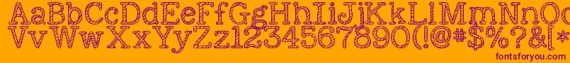 Kgnexttomesketched Font – Purple Fonts on Orange Background