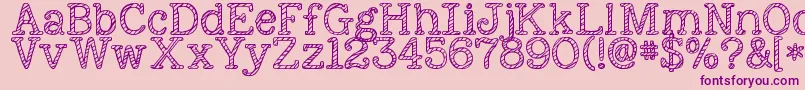 Kgnexttomesketched Font – Purple Fonts on Pink Background