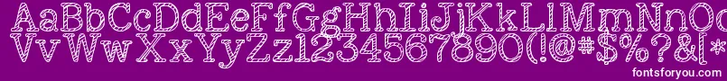 Kgnexttomesketched Font – White Fonts on Purple Background