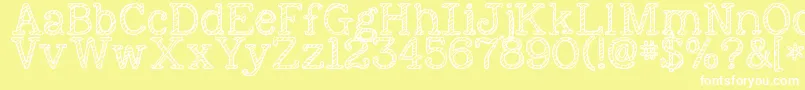 Kgnexttomesketched Font – White Fonts on Yellow Background