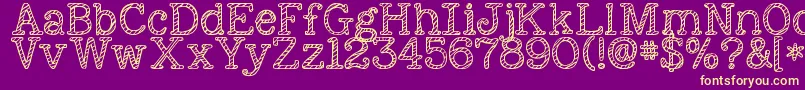 Kgnexttomesketched Font – Yellow Fonts on Purple Background