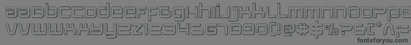 フォントStareagle3D – 黒い文字の灰色の背景