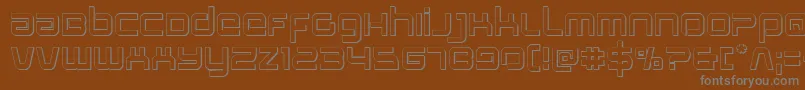 Czcionka Stareagle3D – szare czcionki na brązowym tle