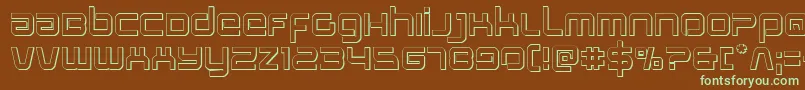 Шрифт Stareagle3D – зелёные шрифты на коричневом фоне