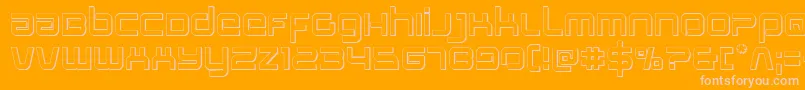 Stareagle3D-Schriftart – Rosa Schriften auf orangefarbenem Hintergrund