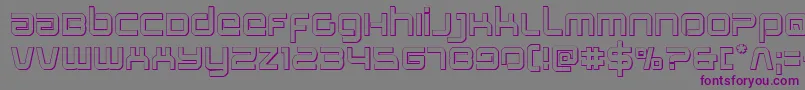 Czcionka Stareagle3D – fioletowe czcionki na szarym tle