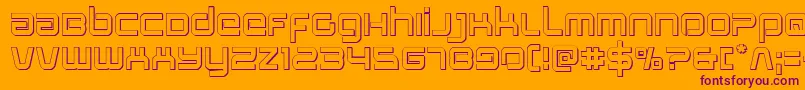 Шрифт Stareagle3D – фиолетовые шрифты на оранжевом фоне