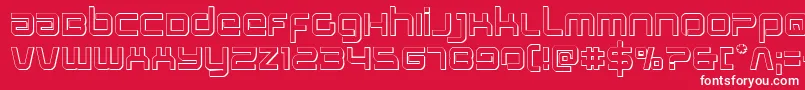 フォントStareagle3D – 赤い背景に白い文字