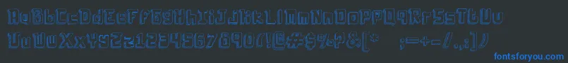 Laboldyta Font – Blue Fonts on Black Background