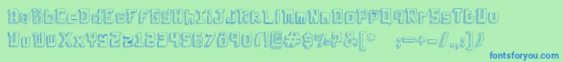 Laboldyta Font – Blue Fonts on Green Background