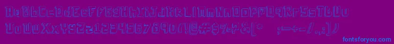 Laboldyta Font – Blue Fonts on Purple Background