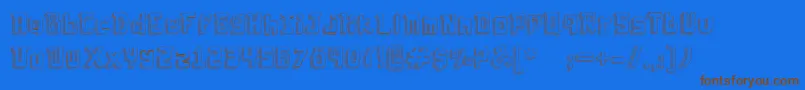 Laboldyta Font – Brown Fonts on Blue Background