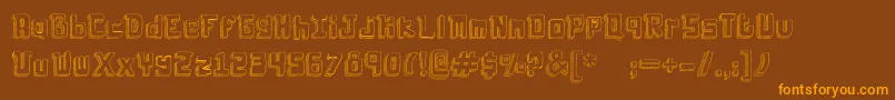 Laboldyta Font – Orange Fonts on Brown Background