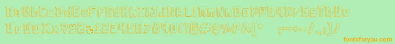 Laboldyta Font – Orange Fonts on Green Background