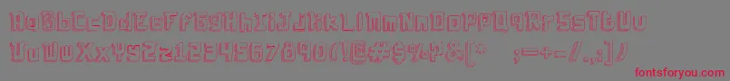 Laboldyta-Schriftart – Rote Schriften auf grauem Hintergrund