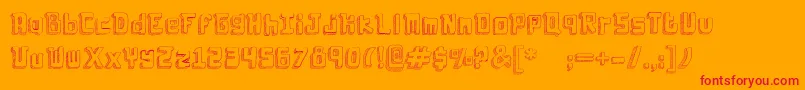 Laboldyta Font – Red Fonts on Orange Background