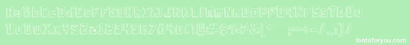 Laboldyta-Schriftart – Weiße Schriften auf grünem Hintergrund