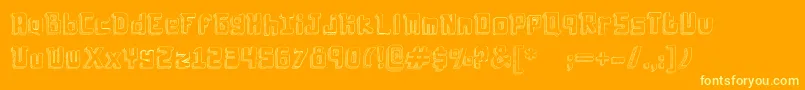 Laboldyta Font – Yellow Fonts on Orange Background