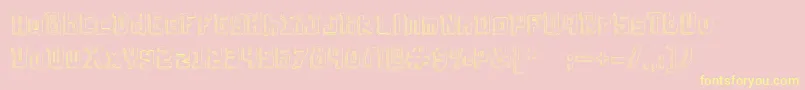 Laboldyta Font – Yellow Fonts on Pink Background