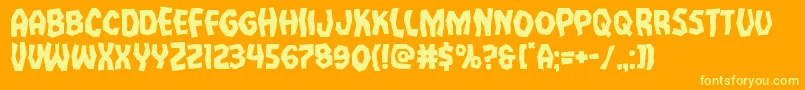 Vampirebrideruin Font – Yellow Fonts on Orange Background