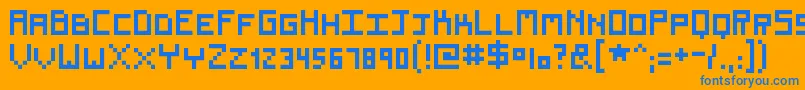 Renew Font – Blue Fonts on Orange Background