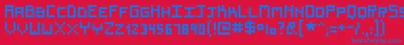 Renew Font – Blue Fonts on Red Background