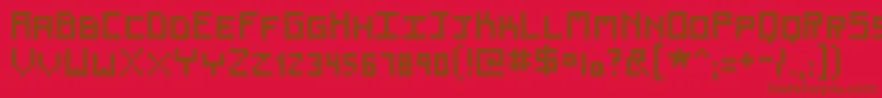 Renew Font – Brown Fonts on Red Background