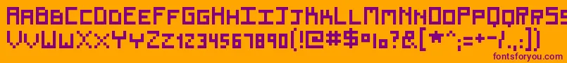 Renew Font – Purple Fonts on Orange Background