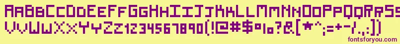 Renew Font – Purple Fonts on Yellow Background