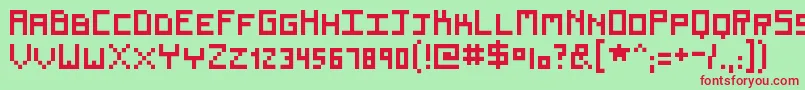 Renew Font – Red Fonts on Green Background