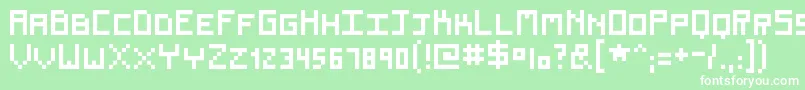 Шрифт Renew – белые шрифты на зелёном фоне