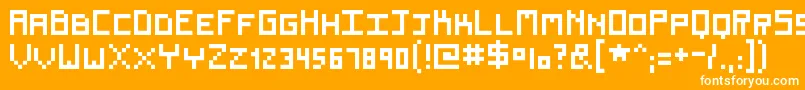 Renew Font – White Fonts on Orange Background