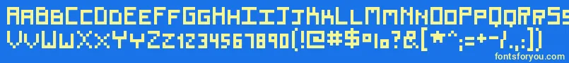 Renew Font – Yellow Fonts on Blue Background