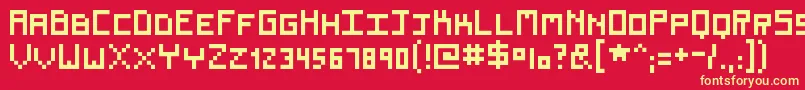Renew Font – Yellow Fonts on Red Background