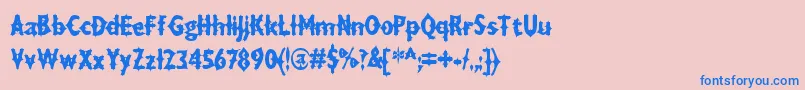 DraxLumaAoe Font – Blue Fonts on Pink Background