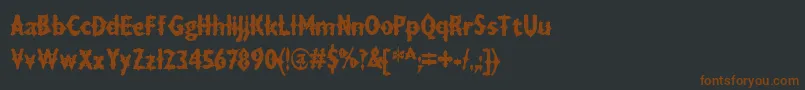 DraxLumaAoe Font – Brown Fonts on Black Background