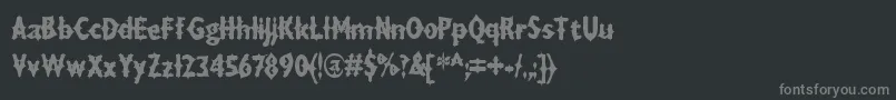 DraxLumaAoe Font – Gray Fonts on Black Background