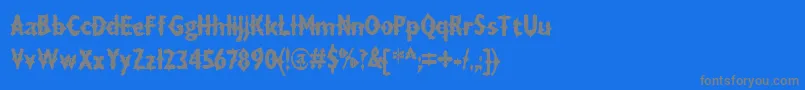 DraxLumaAoe-Schriftart – Graue Schriften auf blauem Hintergrund