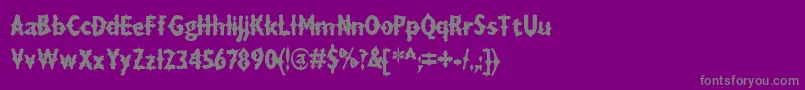 フォントDraxLumaAoe – 紫の背景に灰色の文字