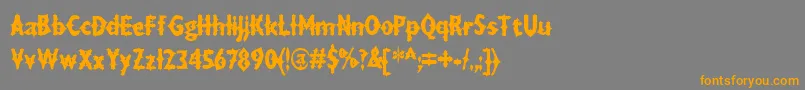 DraxLumaAoe-Schriftart – Orangefarbene Schriften auf grauem Hintergrund