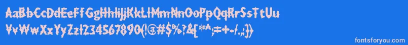 DraxLumaAoe Font – Pink Fonts on Blue Background