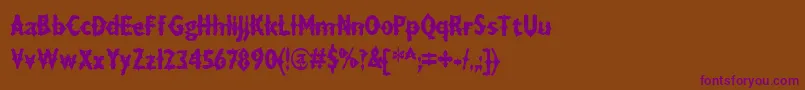 DraxLumaAoe Font – Purple Fonts on Brown Background